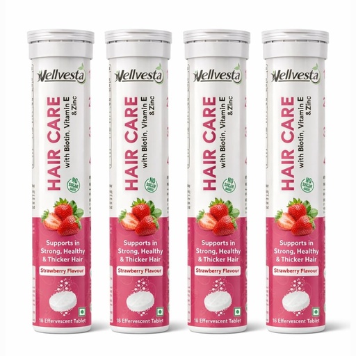 [BRSRYZAHOEMGE3LP] Hair Care Effervescent Tablets, Strawberry Flavour, pac-4