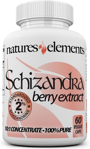 [BRSWECQRBUHWECYV] Estratto di bacche di Schizandra – 10:1 Estratto standardizzato con 2% Schizandrins – 1000mg Per Serving – 60 capsule di verdure – Non-GMO, senza glutine – Herb tradizionale cinese