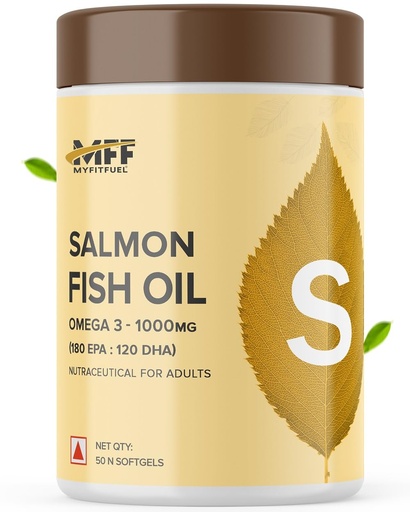 [BRSW2YD3AV7RQ2A2] MyFitFuel Salmon Fish Oil, 1000mg (180 EPA 120 DHA), 50 softgels