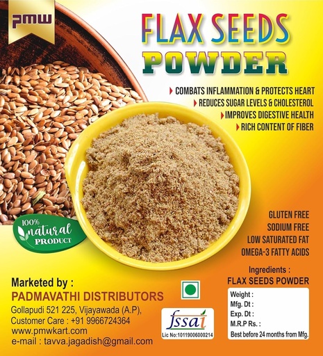 [BRSRYGAFCMCB423O] Pmw - Grade A - Flax Seed Powder - OMEGA 3 Fatty Acids - 100 Grams