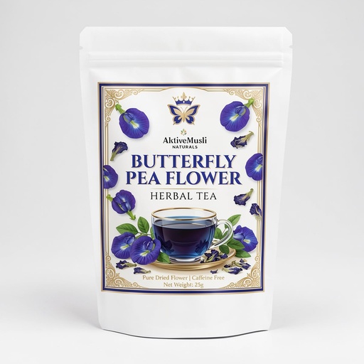 [BRSRYGDRCQHBSEL2] Butterfly Pea Flower Tea 25g Unflavoured Herbal Tea