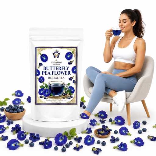 [BRSRYGDRB4JQKGTA] Butterfly pea Tea Caffeine-Free Bloating Relief & Digestion Support Herbal Tea