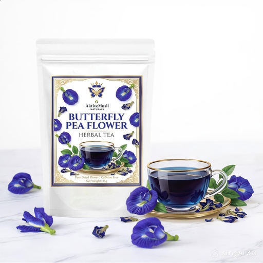 [BRSRYGDRCUDWECT7] Butterfly Pea Flower Loose Leaf Tea, Delicate & Earthy Herbal Tea