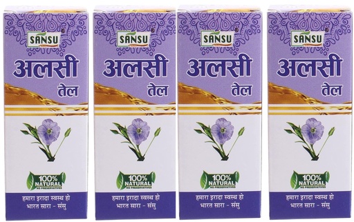 [BRSRAAIKAEMAYE3L] Sansu Flax Seed Oil 100ml (Pack of 5) | Pure & Natural | Ayurvedic.