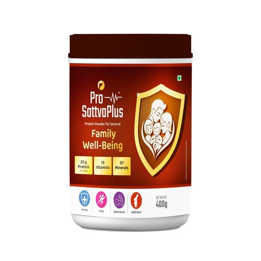 [BRSRYYY3CEPBODLB] Pro Sattvaplus Family Wellbeing Powder | Daily Nutrition & Wellness Support for Whole Family | Herbal Health Supplement for Energy, Immunity & Vitality (400 G)