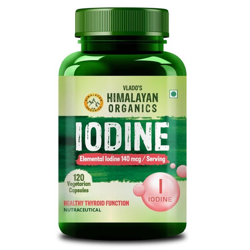 [BRSRACAKAACAIYL7] Vlado’s Himalayan Organics Iodine 140 Mcg | Thyroid Support Supplement for Men & Women | Boosts Metabolism, Energy, Immunity | Maintains Healthy Cellular Function - 120 Veg Capsules