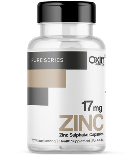 [BRSRYYABAR7A4CTF] Oxin Nutrition Zinc 17mg Capsule 100% RDA - 60 Capsule