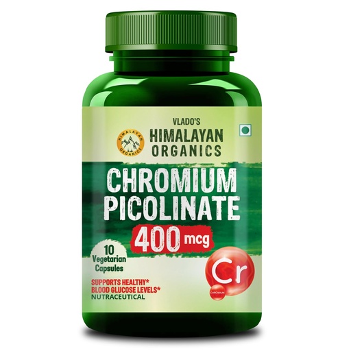 [BRSRGGLQBYBRO2T3] Vlado’s Himalayan Organics Chromium Picolinate 400mcg - 10 Veg Capsule