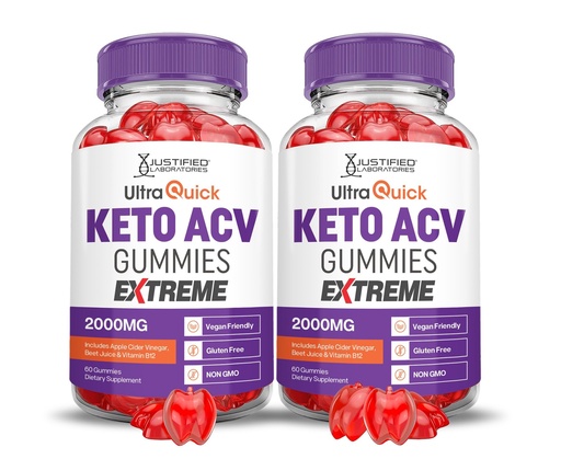 [BRSRAEI6PIBB4DL4] (2 Pack) Ultra Quick Keto ACV Gummies Extreme 2000MG Ultraquick Keto Gummies Apple Cider Vinegar Formulated with Pomegranate Beet Juice Powder B12 Vegan Non GMO 120 Gummys