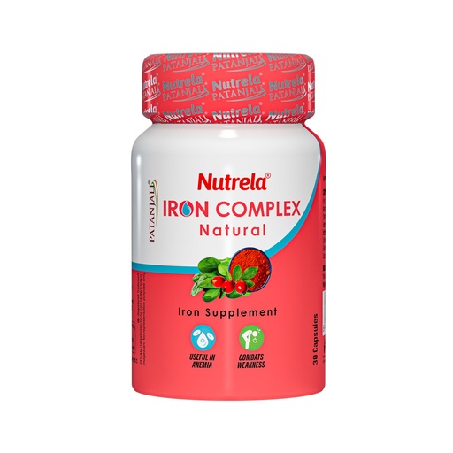 [BRSRMYIKC4FBOAY2] NUTRELA Iron Complex- Vegetarian Natural Capsules, 30 Count