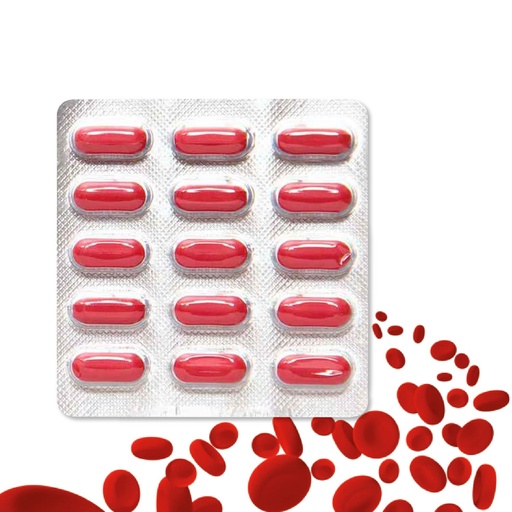 [BRSREZIFDMIBOAYZ] 15 Tablets | Iron, Folic Acid Supplement, Vitamin C and Vitamin B12 | Supports Blood Building, Immunity and Energy