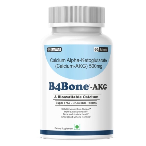 [BRSRGH3YBMBQE3QZ] AKG Chewable Calcium AKG Alpha-Ketoglutarate 500mg | Bone Strength, Energy & Muscle Recovery | Highly Bioavailable Calcium AKG supplement - 60 Count sugar free