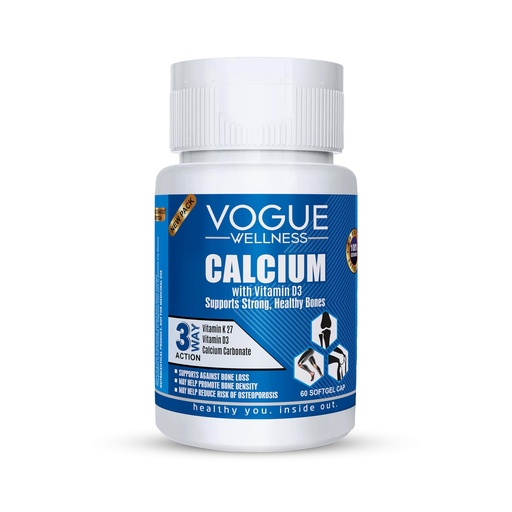 [BRSREYD5BECRE2AU] Calcium 500Mg with Magnesium, Zinc, Vitamin D3, K2-7 | Calcium Capsules (60 Capsules)