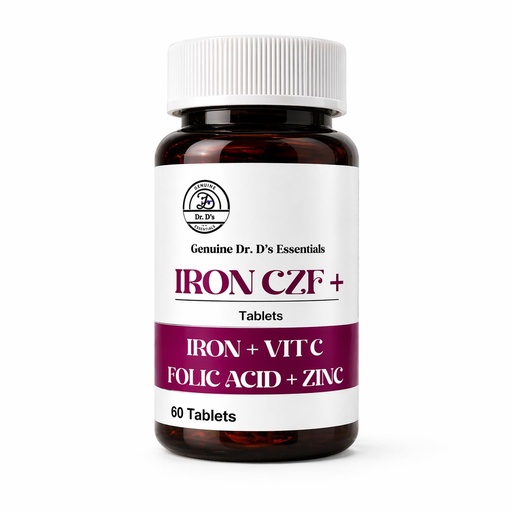 [BRSRGBIQBYCBGCI6] iron CZF+ Iron Supplement 50 mg with Vitamin C, Zinc & Folic Acid, 60 Tabs