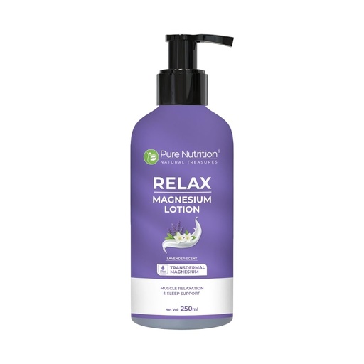 [BRSRGYL7OEBRQEYV] Pure Nutrition Magnesium Body Lotion Sleep Minerals | Magnesium Lotion For Sleep Routine, Body Relaxation | Moisturizer With Lavender Oil For Women & Men | 250 ml