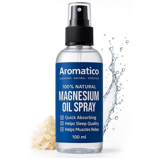 [BRSREHT3BUIAAGY4] AROMATICO Magnesium Oil Spray. Extra Strength, Quick Absorbing Topical Magnesium supplement. Relieves Muscles & Joints, Promotes Better Sleep -100ml