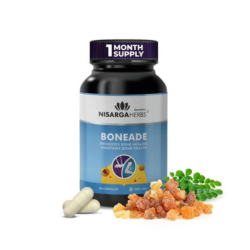 [BRSRMAAHCANGKCDJ] SONARK'S NISARGA HERBS Boneade (60 Veg Capsules) – Ayurvedic Bone Strength & Joint Health Supplement – Natural Support for Bone Density, Mobility & Active Recovery