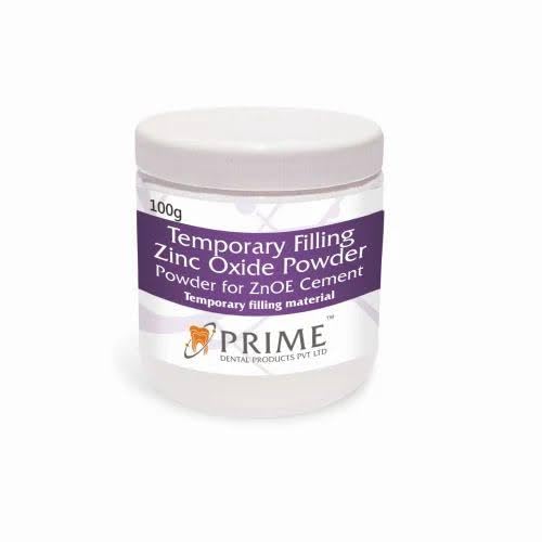 [BRSRABTYCUHQOGT7] Prime Zinc Oxide Powder 100g Pack Of 1 Box Temporary Filling Zinc Oxide Powder