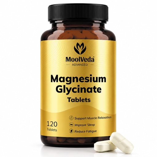 [BRSRG232CEIBGDTA] Magnesium Glycinate 120 Tablets | Highly Absorbable Magnesium Source | Gentle on Stomach | Daily Mineral Supplement