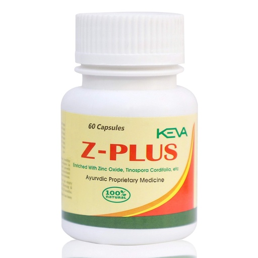 [BRSWGEIOCQIWAYLP] Keva Zinc Plus Capsules - An Ayurvedic, Herbal & Safe Product (60 Capsules)