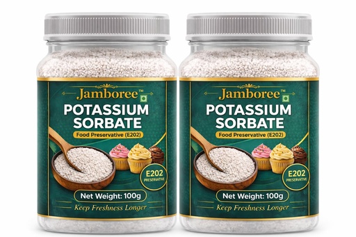 [BRSRGBI7CUJQOD35] Jamboree Potassium Sorbate (E202) Food Preservative 100g (Pack of 2) | Prevents Mold & Yeast | Extends Shelf Life for Bakery, Juice & Cosmetics