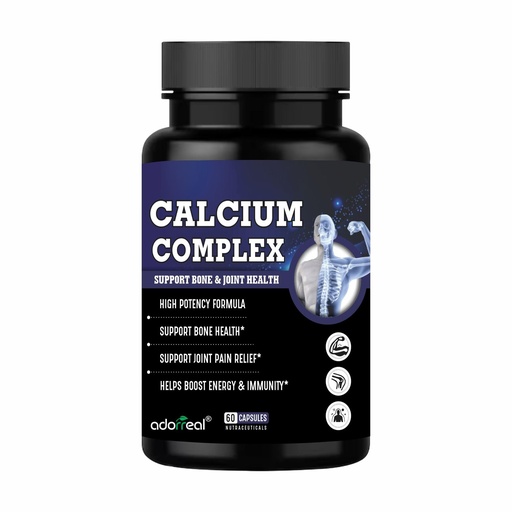 [BRSRE2QZOV7RA23V] Calcium Complex Capsules with Calcium, Magnesium, Vitamin D3 & Zinc | Bone Health & Muscle Function Support | Supports Energy & Immunity | Vegetarian Capsules | 60 Capsules