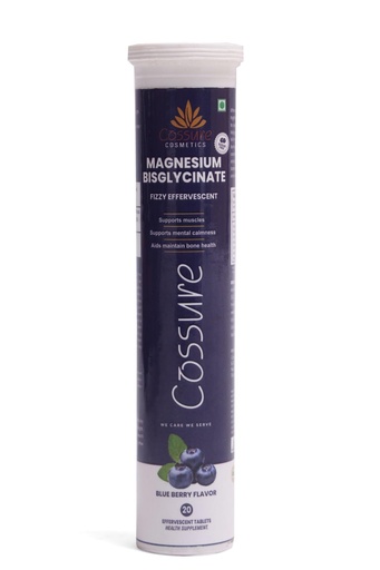 [BRSRYZIEBZ7AKCYZ] Cossure Magnesium Bisglycinate Fizzy Effervescent Tablets, Blueberry, 20