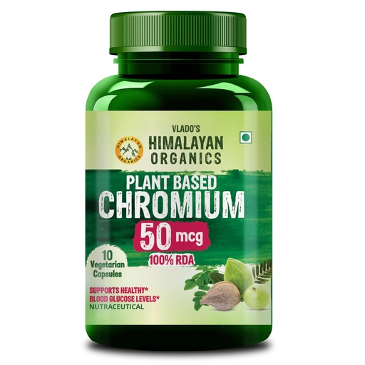 [BRSRGGLQBB7BQDYV] Vlado’s Himalayan Organics Plant Based Chromium 50mcg - 10 Veg Capsule