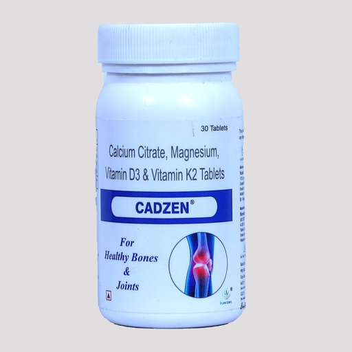 [BRSROAA2OEHB4AD4] Kuerzen Cadzen Calcium Tablets | Calcium + Vitamin D3 + Vitamin K2 + Magnesium | Complete Bone, Muscle & Teeth Nutrition | Doctor Formulated Daily Wellness Supplement | 30 Tablets