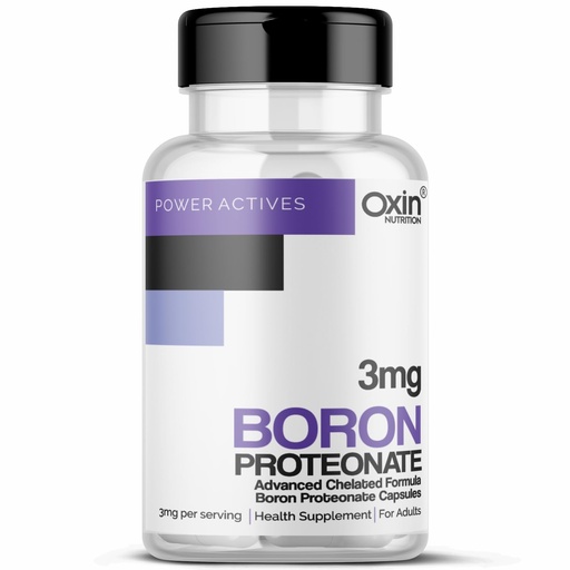 [BRSRYGAOCQHRUA3L] Oxin Nutrition Boron Proteonate 3mg Capsules Advanced Chelated 60 Veg. Capsules