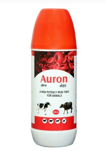 [BRSW2AQTCQJRAEYY] Pharma Auron Iron Tonic 500 ML, Veterinary Iron Tonic for Cow, Buffalo, Cattle, Goat, Poultry & Livestock Animals