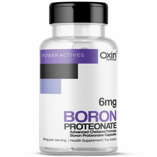 [BRSRYGAODIMBQ3Q7] Oxin Nutrition Boron Proteonate 6mg Capsules Advanced Chelated Boron 120 Veg. Capsules