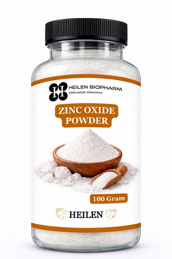 [BRSREATRCUCQ4CDH] Heilen Biopharm Zinc Oxide Powder for Skin Care – 100 g | 100% Pure & Natural, Fine Grade, Multi-Purpose Cosmetic Use | Pack of 1