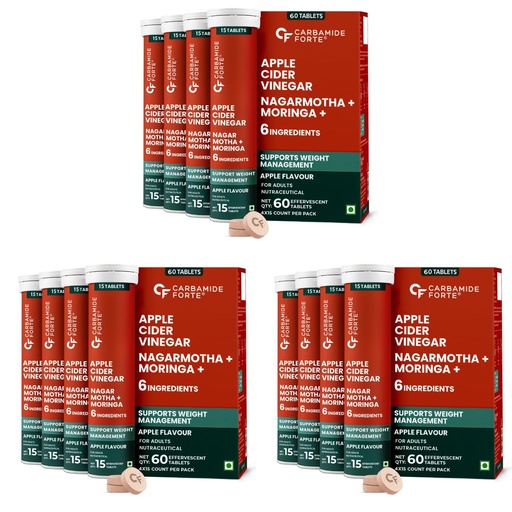 [BRSREAAHOJ6BQDTG] Carbamide Forte ACV Effervescent 15 Tablets - Pack of 12