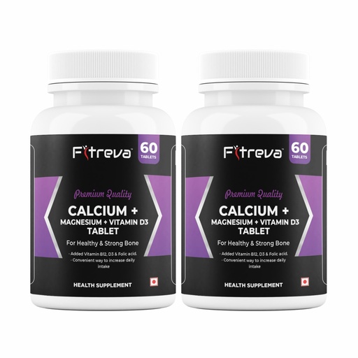 [BRSROZIFO4FAYDIV] Calcium + Magnesium + Vitamin D3 Tablets for Healthy and Strong Bone - 120 Coated Tablets