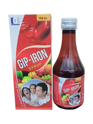 [BRSREFLRO4MWAGQV] GIP-IRON Syrup – Natural Iron Tonic (200 ml) (Pack of 1)