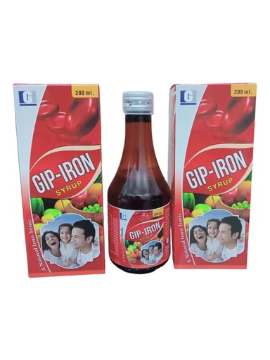 [BRSREFLROEAWEF3B] GIP-IRON Syrup – Natural Iron Tonic (200 ml) (Pack of 2)