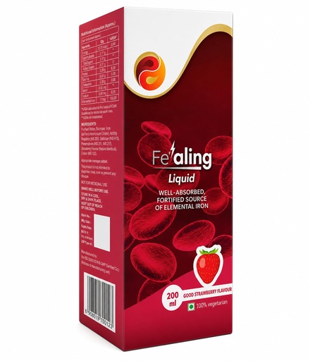 [BRSRYFL4DENWK3I3] Fe’aling Liquid with Folic Acid, Strawberry, 200 ml (Pack of 1)