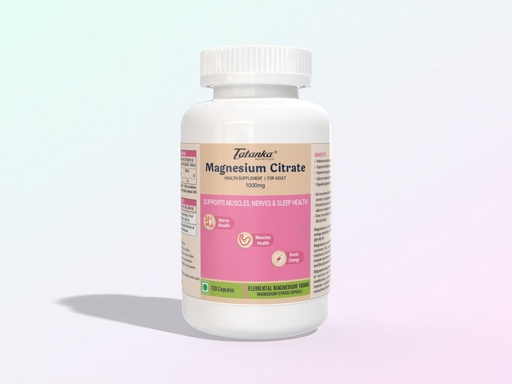 [BRSRE2YYCEORQYIY] Magnesium Citrate 1000mg Per Serving Supports Muscles and Nerve Health (120 Capsules) Pack of - 2