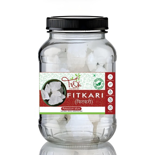 [BRSRE2QYBAFGKHYU] Fitkari Natural Potassium Alum Crystal, Raw, Multi-Purpose for Beauty and Hygiene,Alum Stone for Face | Fitkari Stone for Skin Tightening, Water Purification, Shaving & Teeth Care | Premium White Crystals Fitkiri Alum | Gentle & Effective Pack of (200 g)