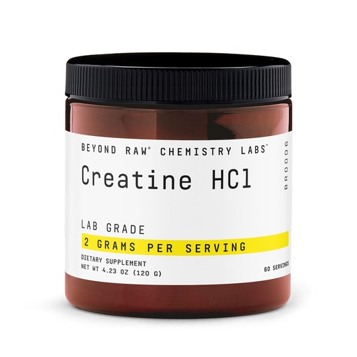 [BRSWGEICAUHGC2TZ] BEYOND RAW Creatine HCl Powder, Science Backed, Lab Grade, Creatine for Women & Men, Muscle Strength, Energy Production, Athletic Performance, Cognitive Support, Cellular Hydration, 60 Servings