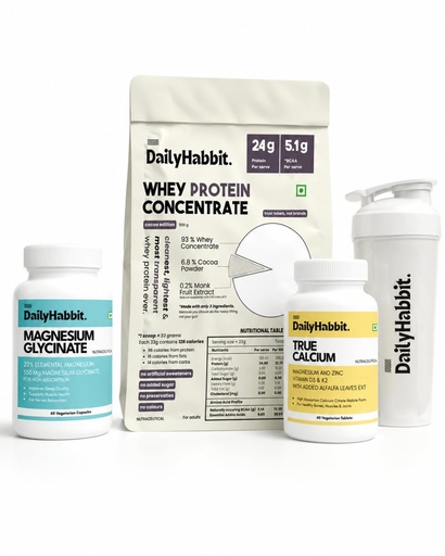 [BRSRYEAHOIBROHT5] Muscle & Bone Health Bundle | Whey Protein + Magnesium Glycinate + True Calcium + Premium Shaker