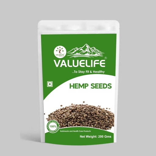 [BRSRYZTQPMCGKEI2] VALUE LIFE Organic Hemp Seeds – Raw Shelled Hemp Hearts | High Protein, Omega 3 & 6 Superfood | Vegan, Gluten-Free | Healthy Snack & Smoothie Booster - 200G