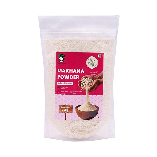 [BRSREBAOOBYWCALP] Farmers Studio Makhana Powder 250 g | Natural Fox Nut Flour | High Protein & Fiber | Gluten-Free Superfood for Weight Loss | Ideal for Smoothies, Snacks & Healthy Cooking