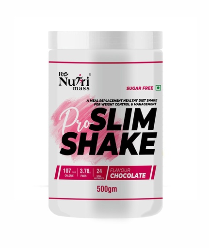 [BRSREYABDEMAM3Q4] Pro Slim Shake | High Protein Meal Replacement | Weight Loss & Management | Low-Calorie & Nutrient-Rich Formula | Supports Lean Muscle | Chocolate Flavor | 500g"