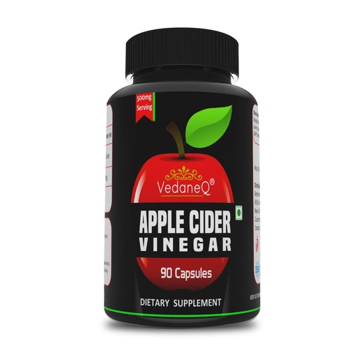 [BRSWYZD3OB6BSFDH] Apple Cider Vinegar 500mg Extract 90 Capsules Dietary Supplement for Men & Women