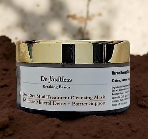 [BRSRGZ3YC4JRAC34] Dead Sea Mud Cleansing Mask | 1-Minute Mineral Detox with Ceramides | Licorice & Rice Water | Small Batch Handmade | 45g