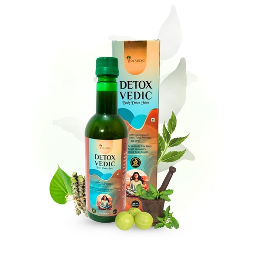 [BRSREGI2AVYR4ETZ] YOUVEDIC Detox Vedic Body Detox Juice, Detox & Digestion Support | Pure Aloe Vera, Triphala & Mulethi | Immunity Booster & Natural Detox Tonic | Herbal Juice 500 ml