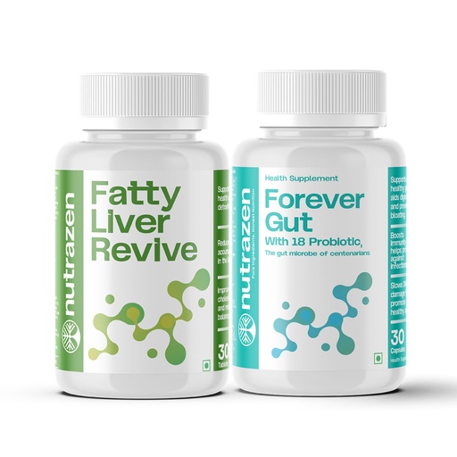 [BRSREHACAUBRQFIV] Nutrazen Liver Health Revive Combo Pack – Fatty Liver Detox & Forever Gut