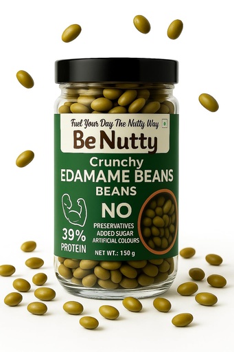 [BRSRGBALBMIQOGTB] Be Nutty Roasted Edamame Beans Edma 150g | Original Flavour | Gym Diet Roasted Not fried | Plant-based healthy snack | High Protein Snack | Gluten Free | Fiber Rich Snacks Gut Friendly Keto Diet
